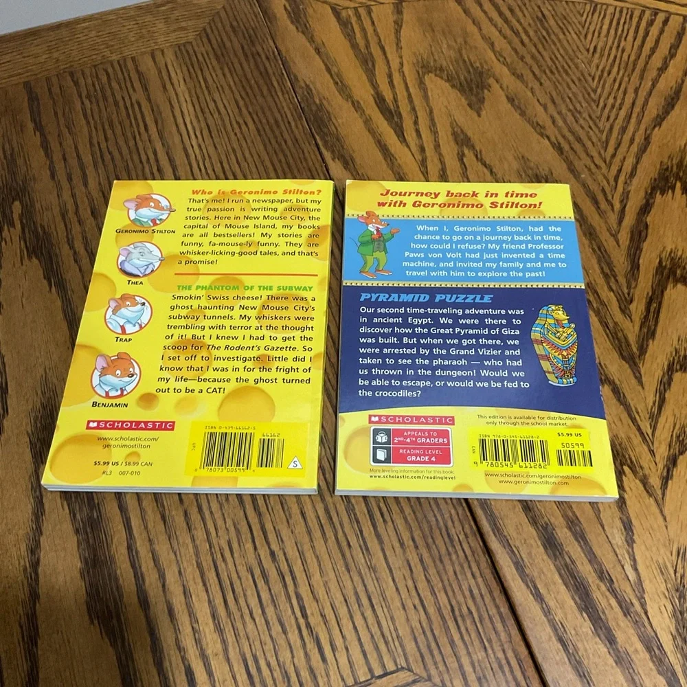 6 Scholastic Geronimo Stilton Adventure Chapter Books 📚